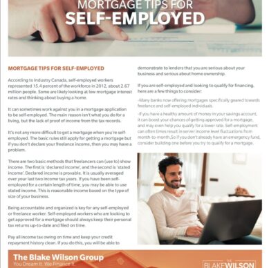 Mortgage Tips Self Employed